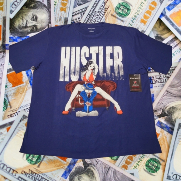 Men's Knockout Jeans Hustler T-Shirt NWT 2X - Picture 1 of 6